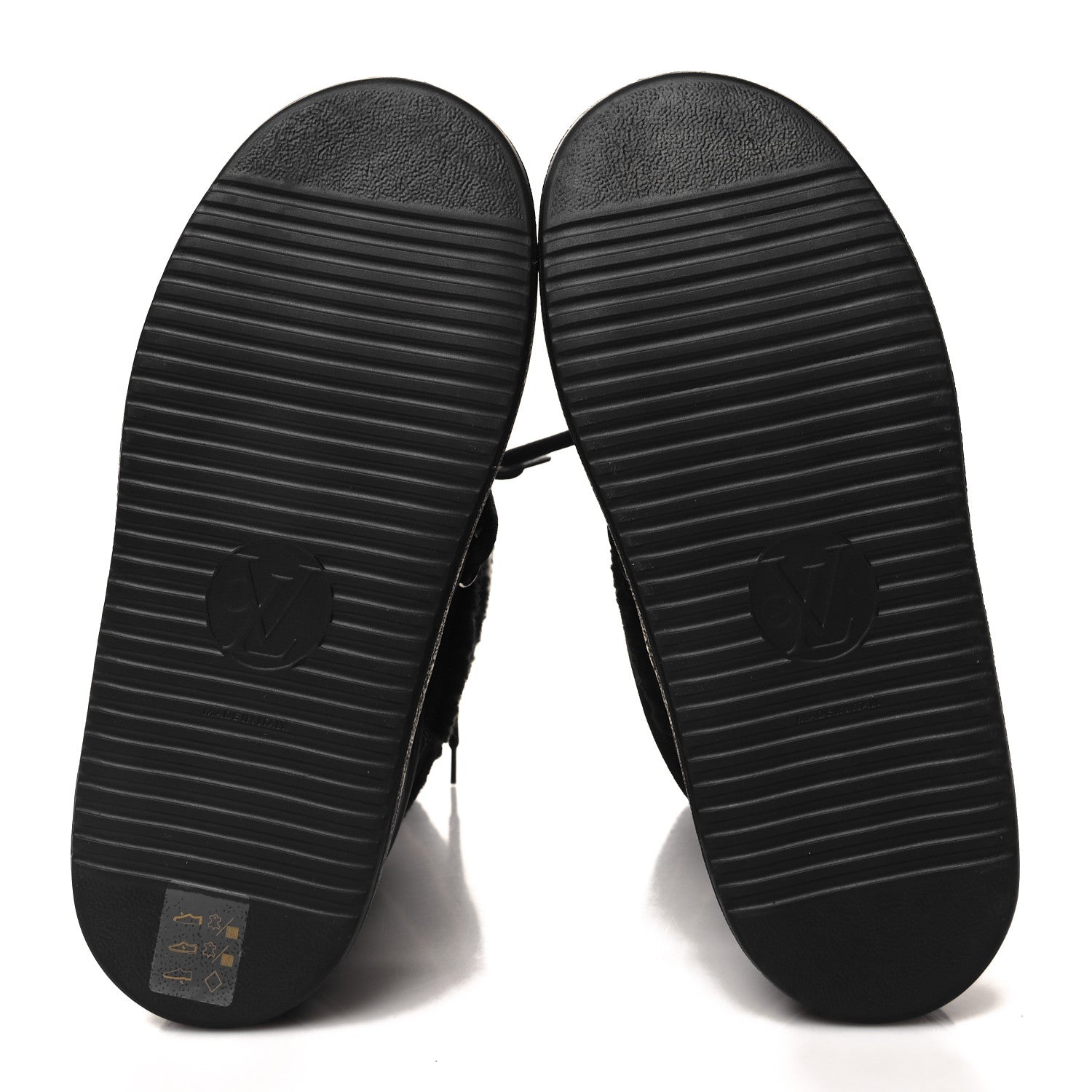 Louis Vuitton Suede Shearling Polar Flat High Boots 36 Black 5 of 7