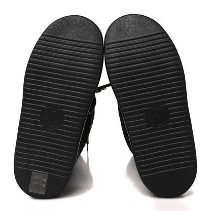 Louis Vuitton Suede Shearling Polar Flat High Boots 36 Black 5 of 7