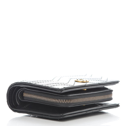 Gucci Calfskin Matelasse GG Marmont ID Card Case Wallet Black 4 of 11