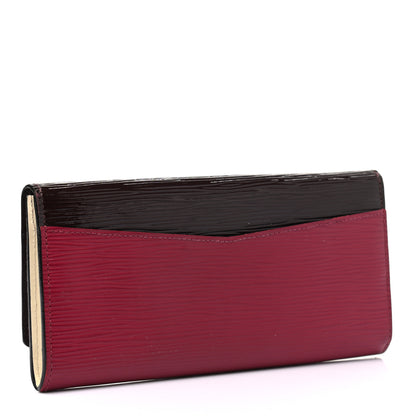 Louis Vuitton Electric Epi Flore Wallet Tri-Color Prune 3 of 7