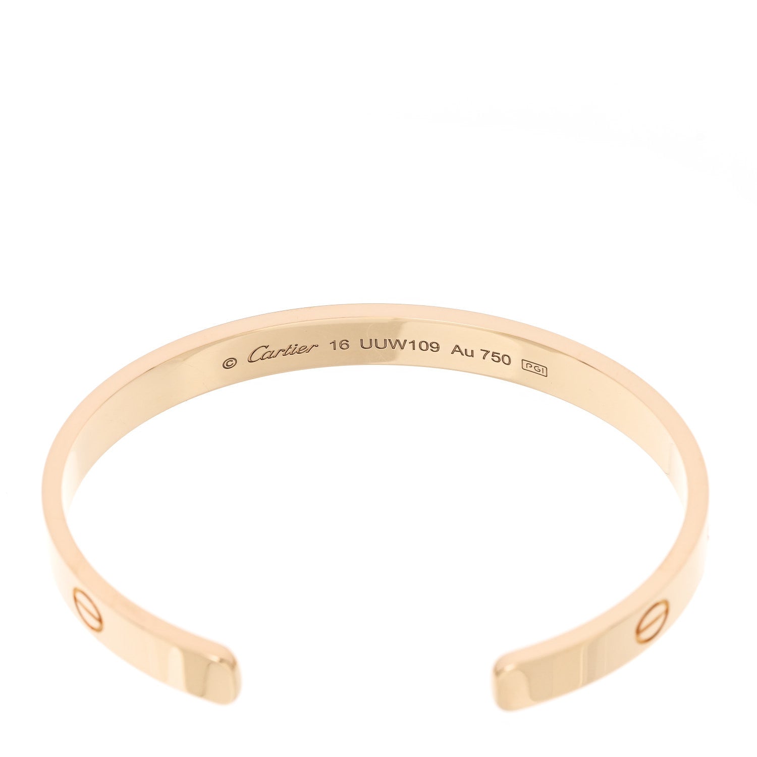 Cartier 18K Yellow Gold LOVE Cuff Bracelet 16 3 of 4