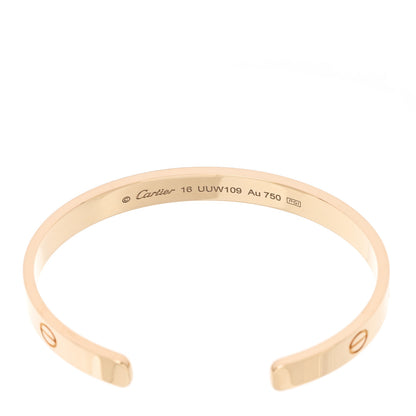 Cartier 18K Yellow Gold LOVE Cuff Bracelet 16 3 of 4