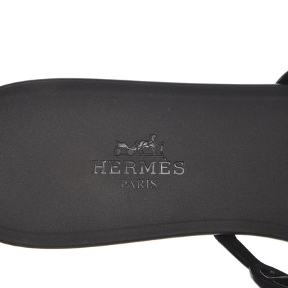 Hermes Rubber Chaine d'Ancre Rivage Sandals 37 Black 7 of 9