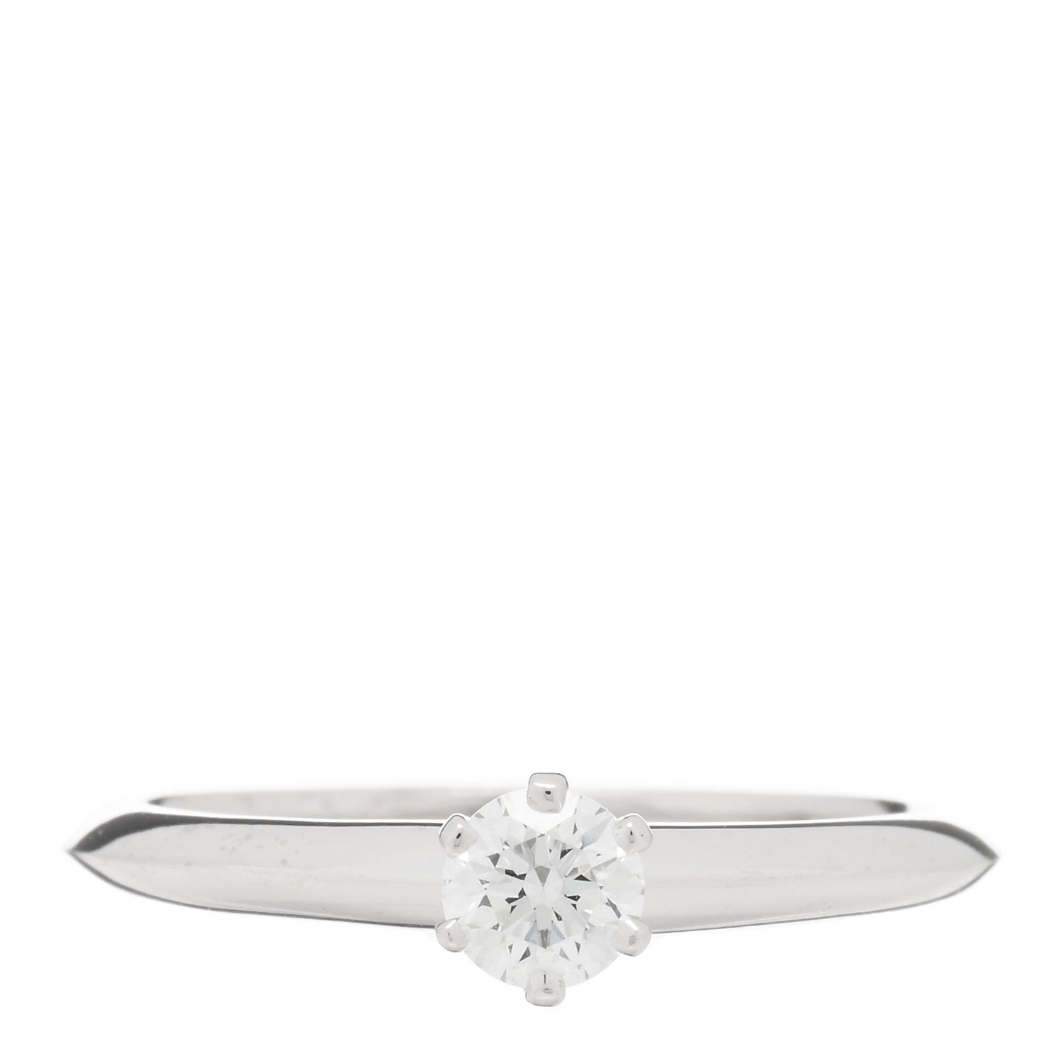 Tiffany Platinum Diamond .26ct Solitaire Engagement Ring 50 5.5 1 of 5