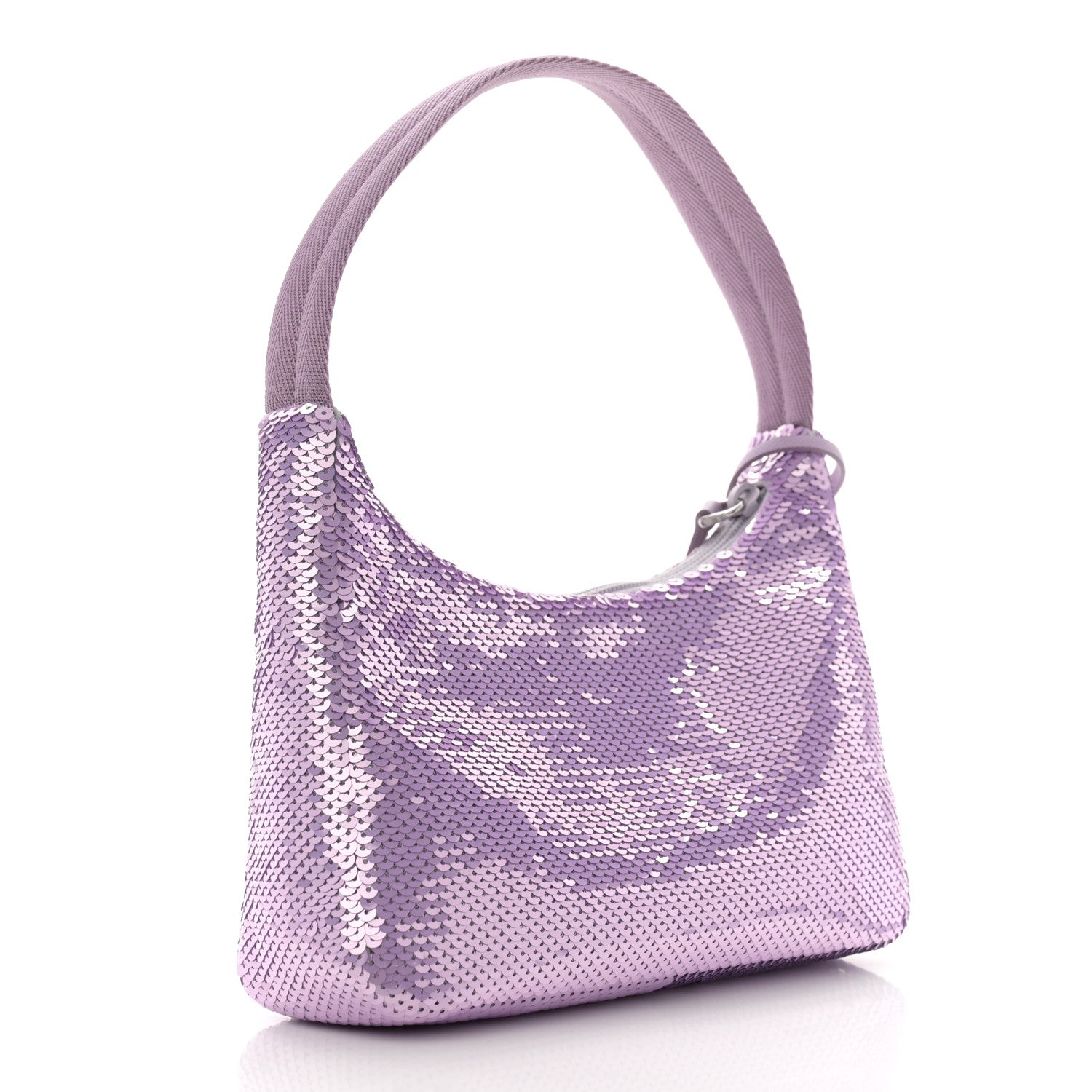 Prada Paillettes Sequin Mini Re-Edition 2000 Bag Lilium Black 3 of 14