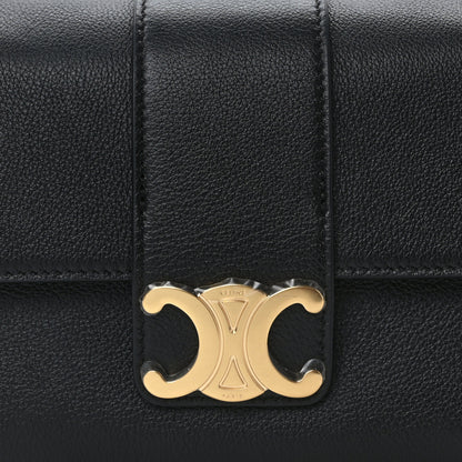 Celine Supple Calfskin Teen Victoire Black 7 of 9