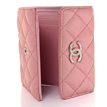 Chanel Iridescent Caviar Quilted Small Flap Wallet Rose Pink 5 of 9