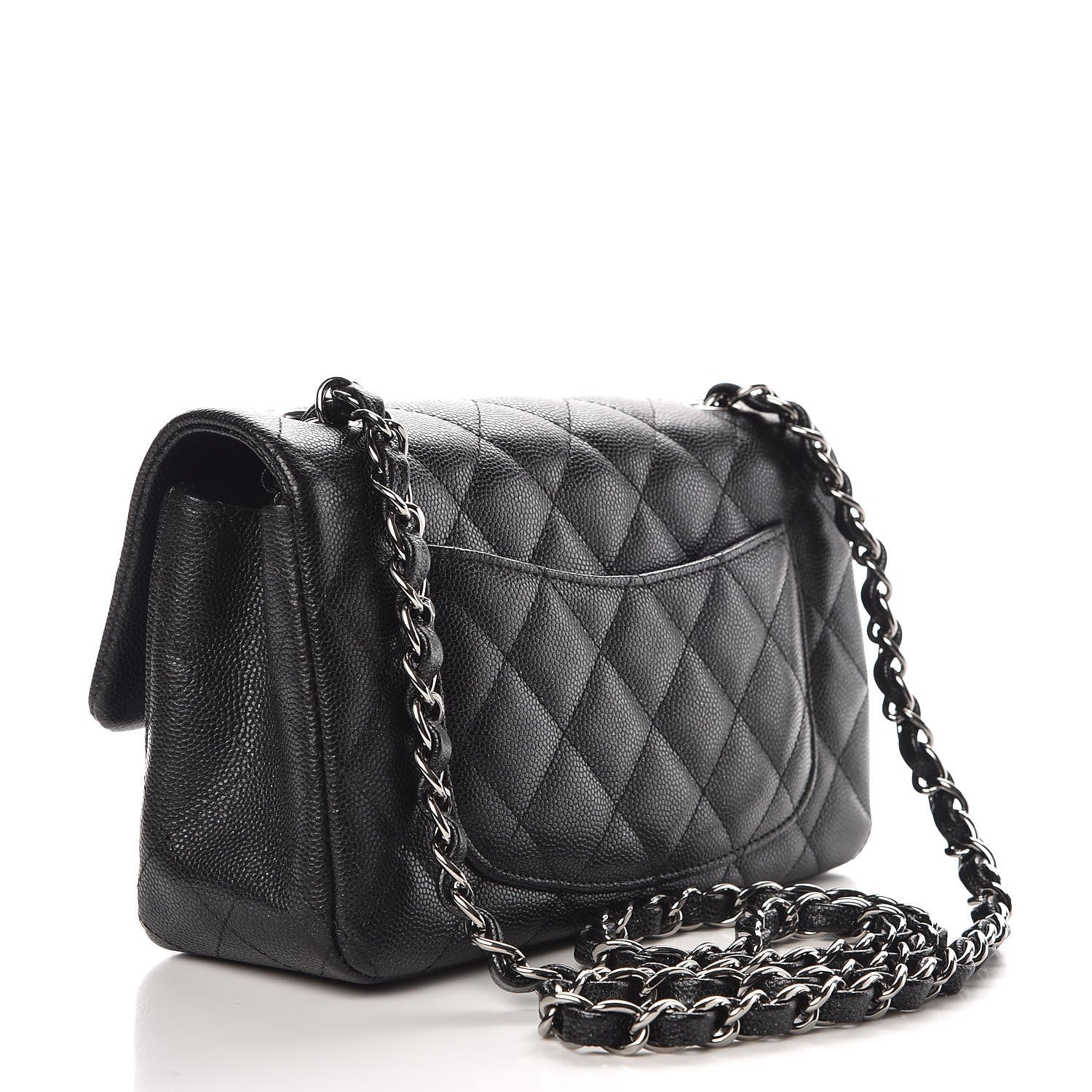 Chanel Iridescent Caviar Quilted Mini Rectangular Flap Black 3 of 8