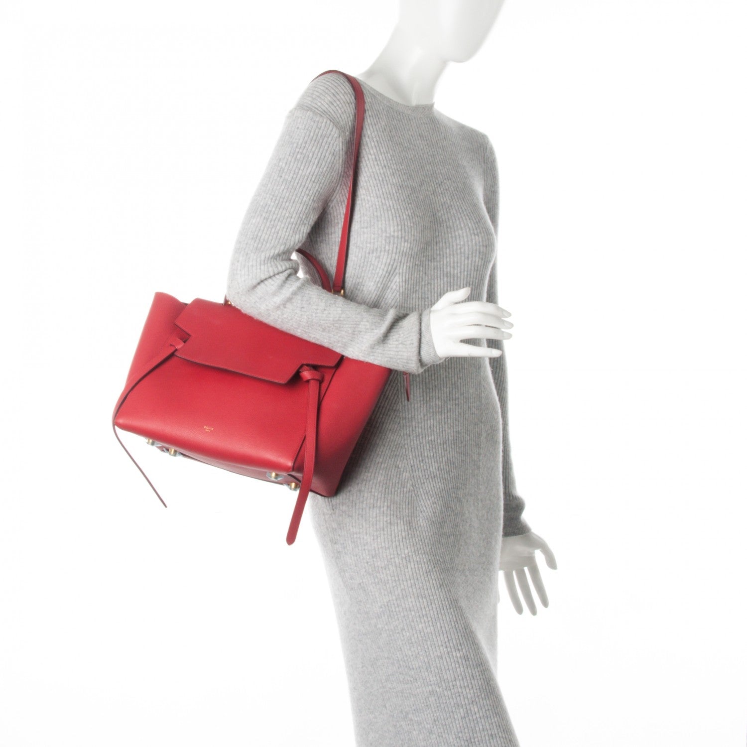 Celine Grained Calfskin Mini Belt Bag Coquelicot 2 of 6