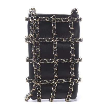Chanel Lambskin Tech Me Out Clutch With Chain Black 1 of 12