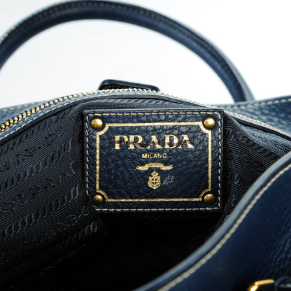 Prada Vitello Daino Tote Bluette 6 of 7