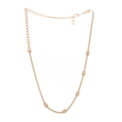 Chanel Metal CC Short Chain Necklace Gold 3 of 7