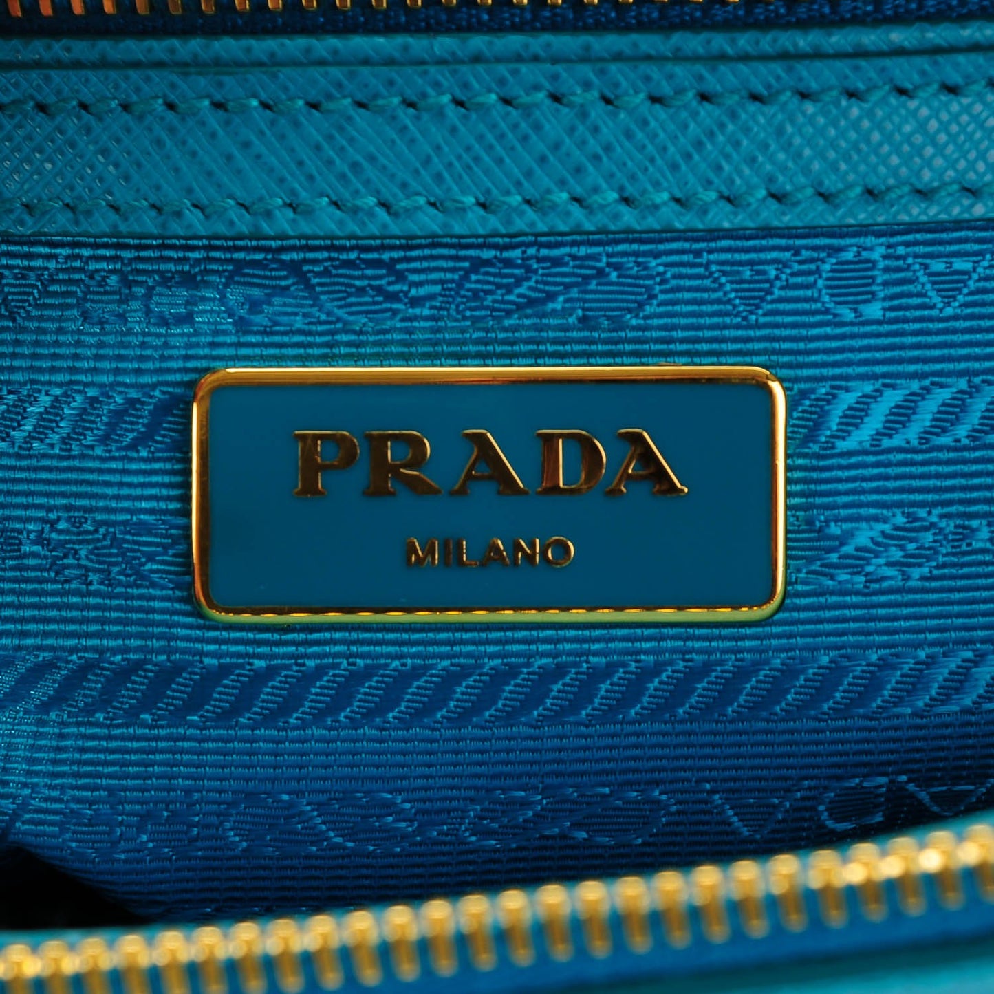 Saffiano Mini Galleria Double Zip Tote Turchese