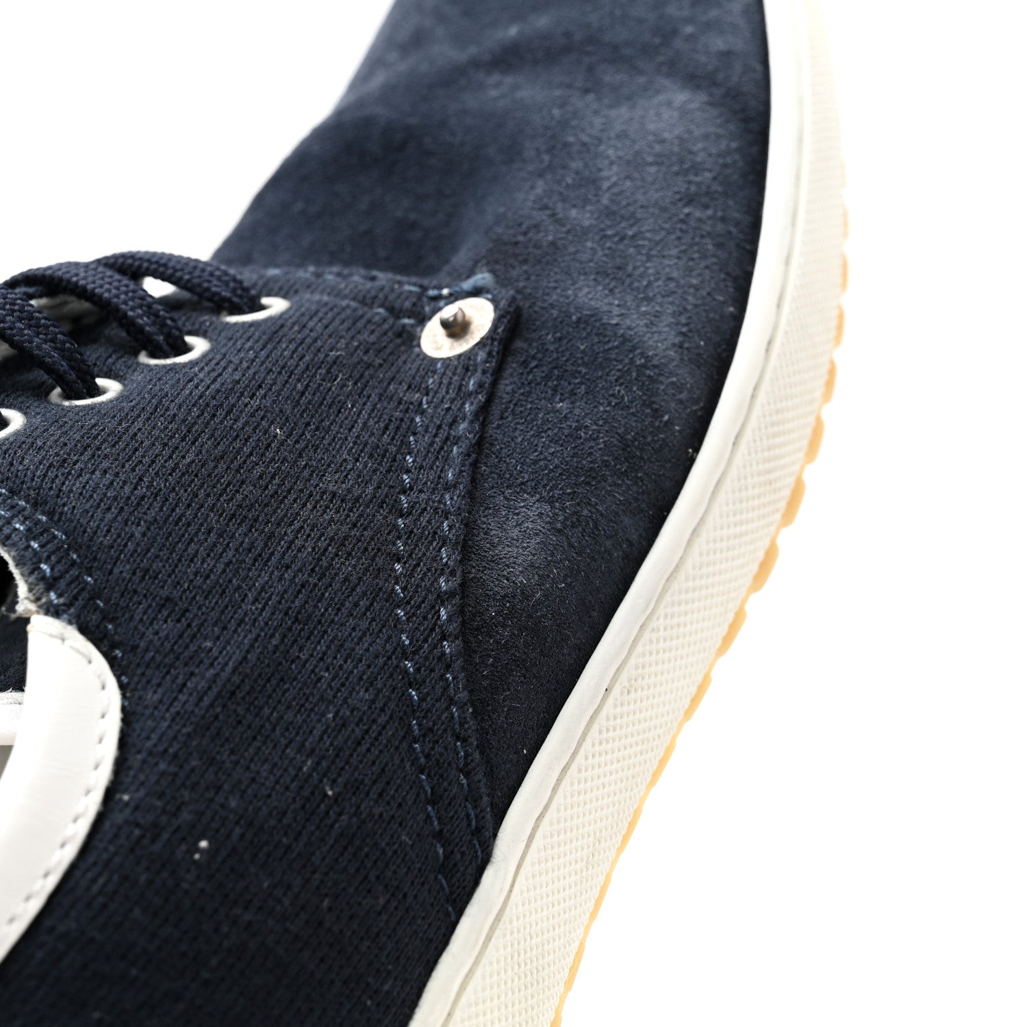 Louis Vuitton Suede Cotton Team Derby Sneakers 5 Marine 12 of 14