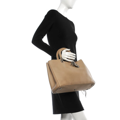 Christian Dior Smooth Calfskin Large Diorissimo Tote Beige Fuchsia 2 of 8