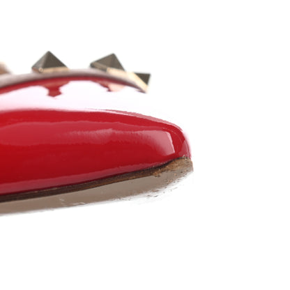 Valentino Garavani Patent Nappa Rockstud Ballerina Flats 38 Rosso Valentino Poudre 6 of 7