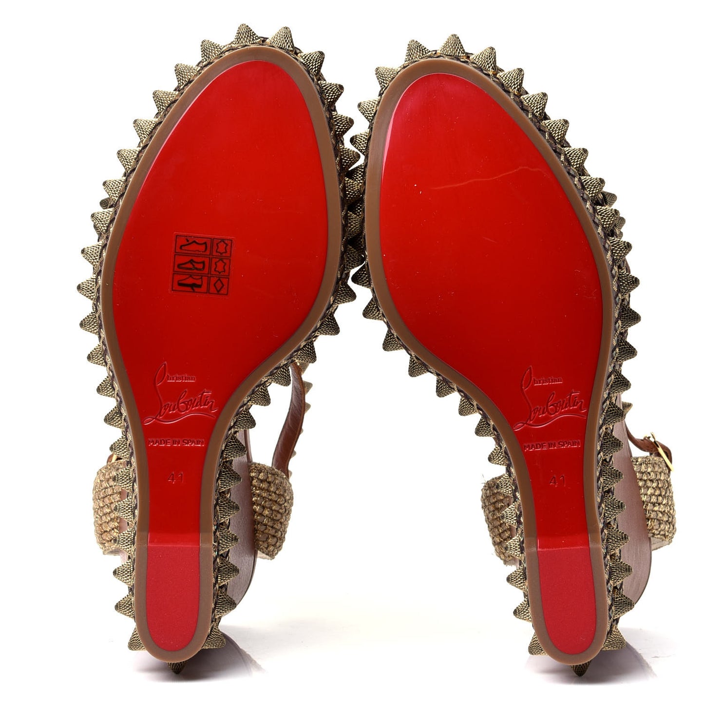 Calfskin Cordorella 110 Wedge Sandals 41 Version Cuoio