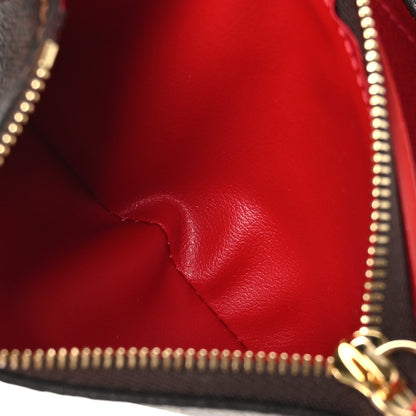 Louis Vuitton Damier Ebene Victorine Wallet Red 5 of 6
