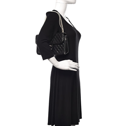 Chanel Lambskin Medium Westminster Pearl Flap Black 2 of 11