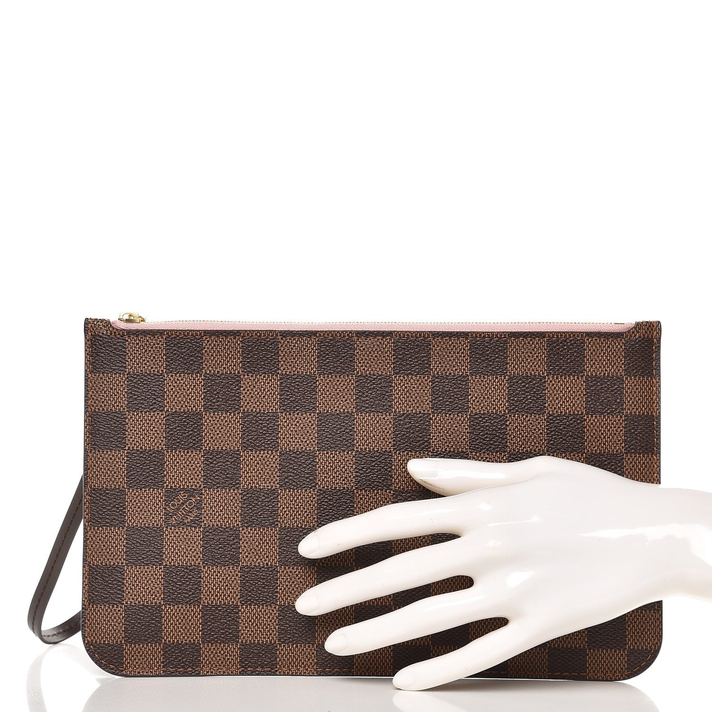 Damier Ebene Neverfull MM GM Pochette Rose Ballerine