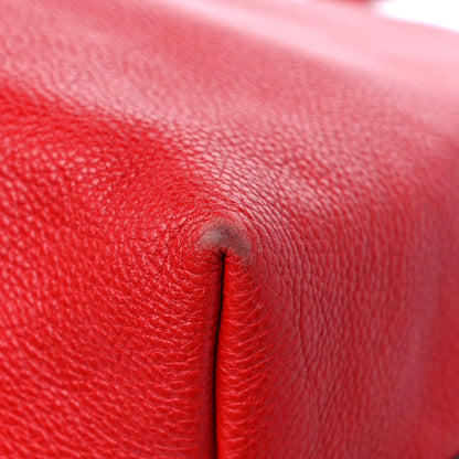 Salvatore Ferragamo Calfskin Gina Tote Red 10 of 14