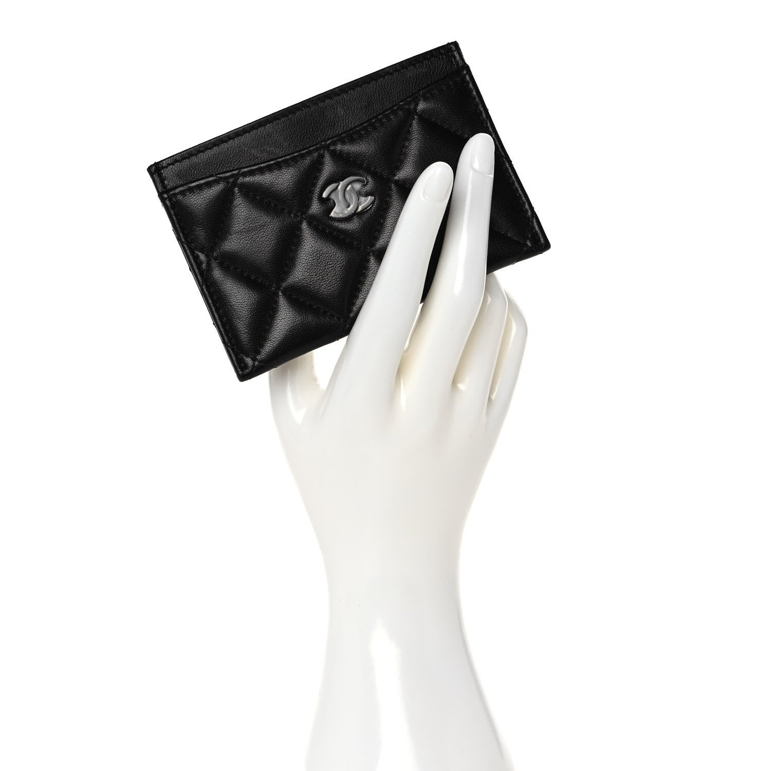 Chanel Lambskin Quilted Card Holder So Black 3 of 9
