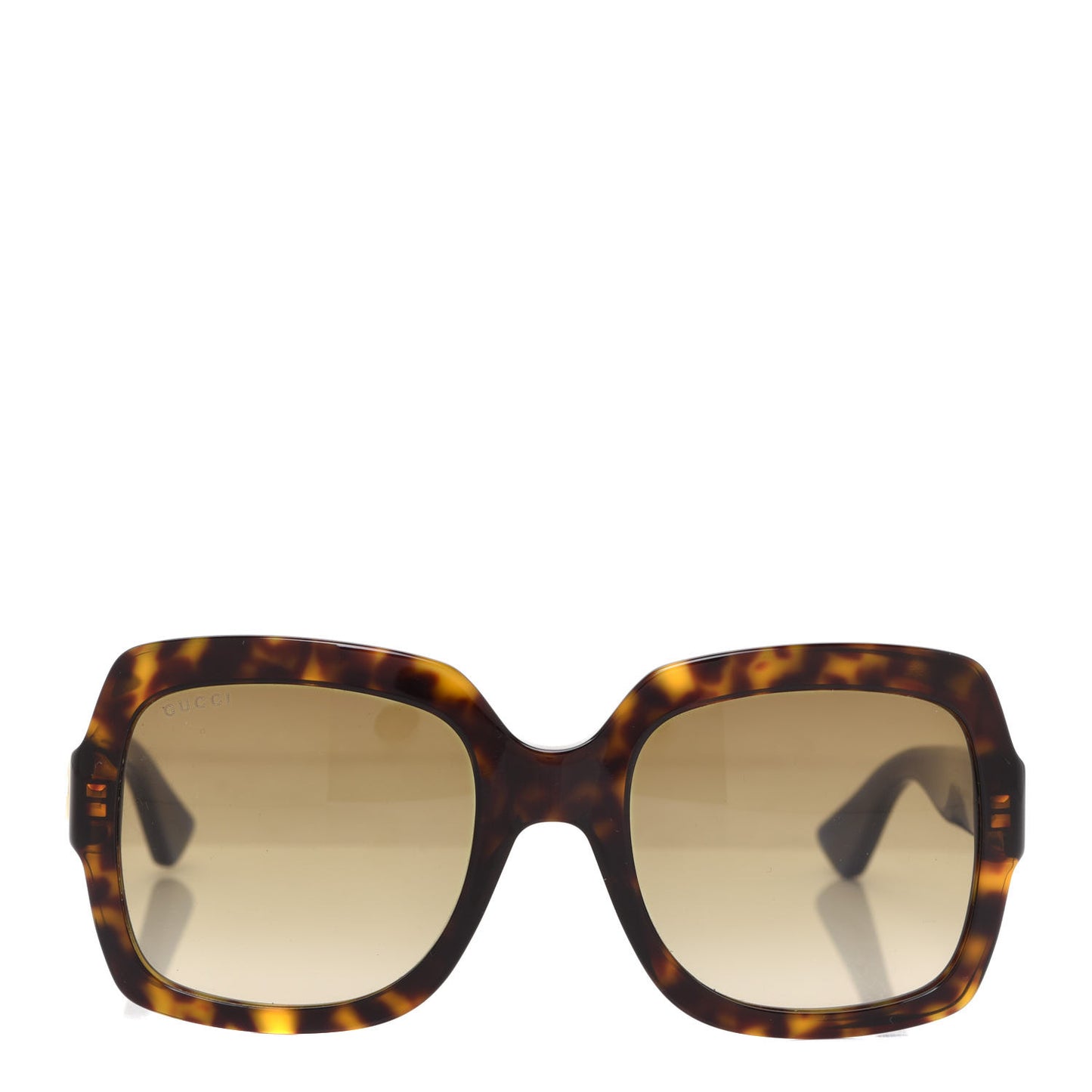 Acetate Square Frame Web Glitter Sunglasses GG0036S Brown Blue