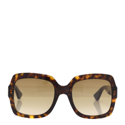 Gucci Acetate Square Frame Web Glitter Sunglasses GG0036S Brown Blue 2 of 7