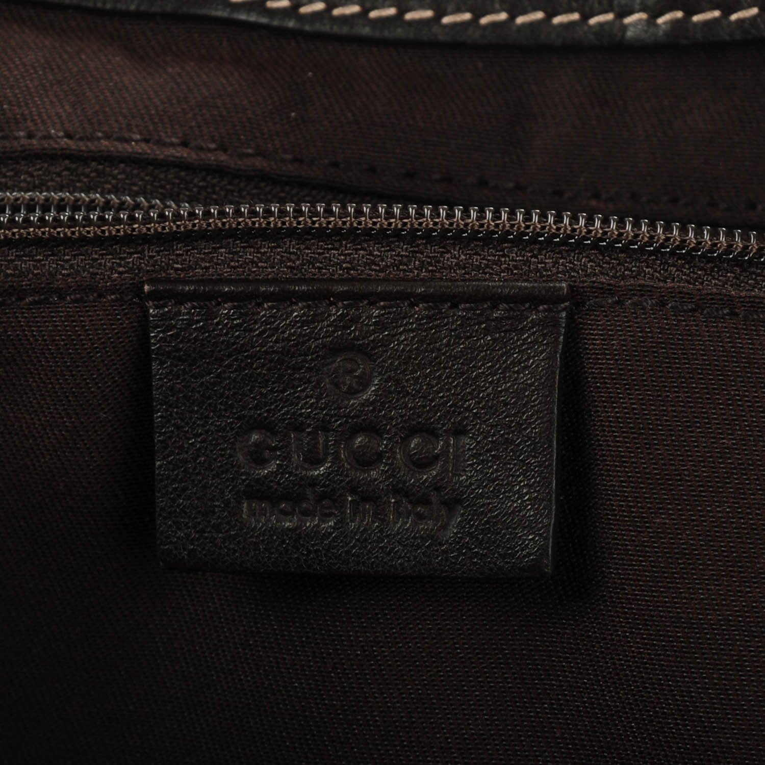 Gucci Monogram Large D Gold Hobo Dark Brown 6 of 7