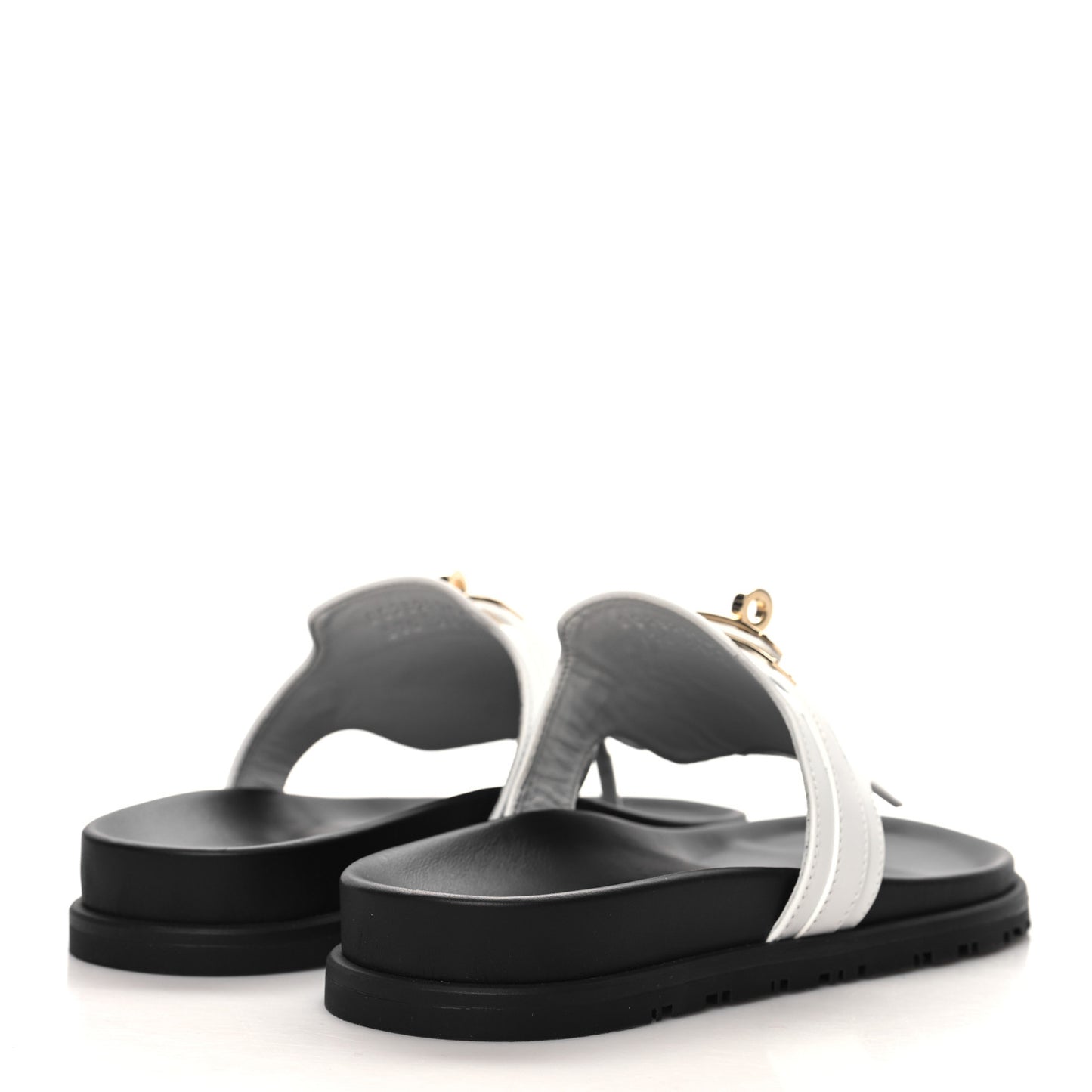 Calfskin Womens Empire Sandals 37 White