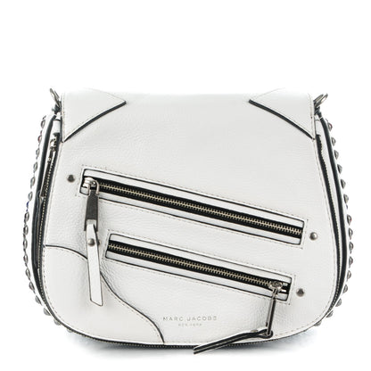 Marc Jacobs Calfskin Crystal Studded Small Pretty Young Thing Saddle Bag Star White 1 of 7