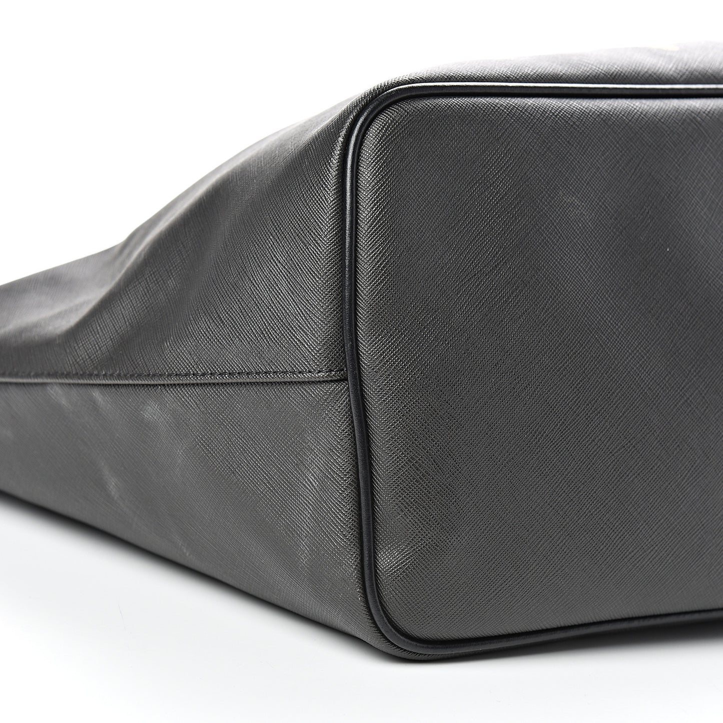 Textured Coated Canvas Bambi Print Large Antigona Tote Black