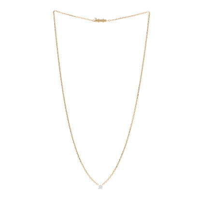 Cartier 18K Yellow Gold Diamond .24ct 1895 Solitaire Pendant Necklace 3 of 4