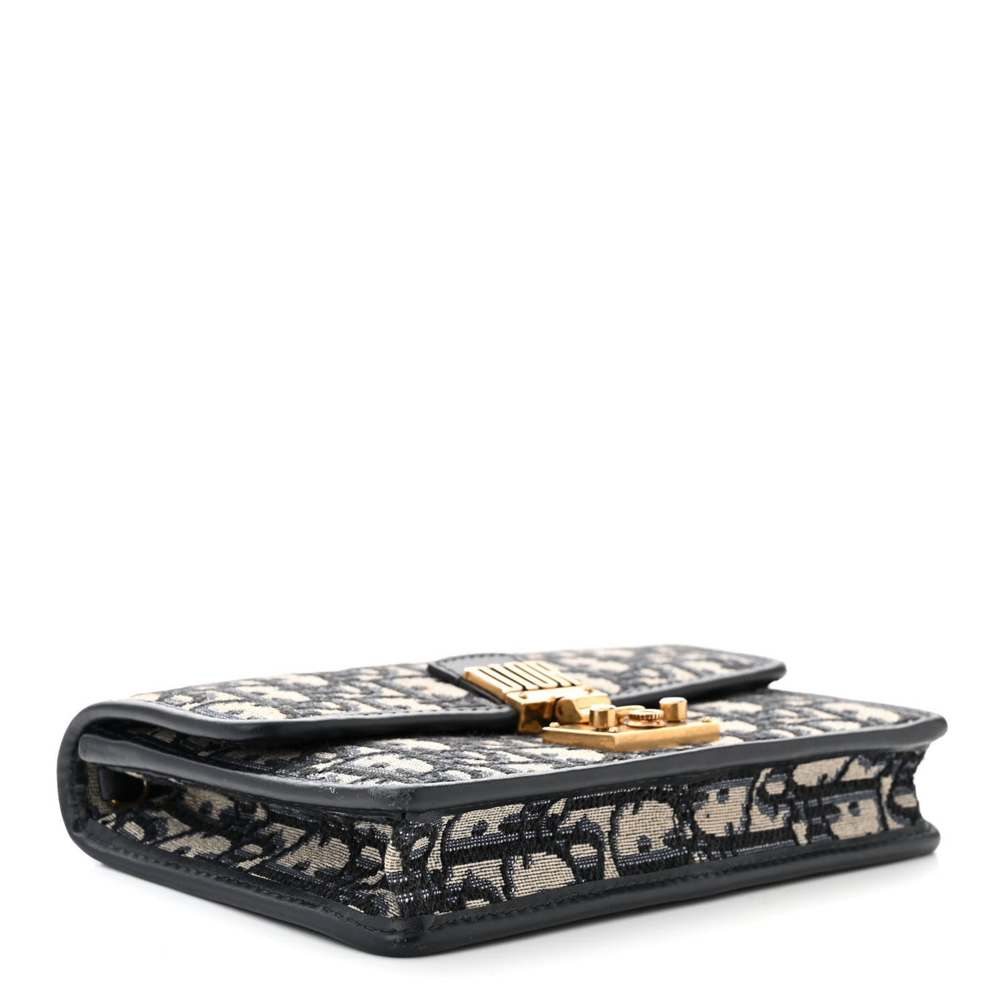 Oblique DiorAddict Wallet On Chain Clutch Navy Blue