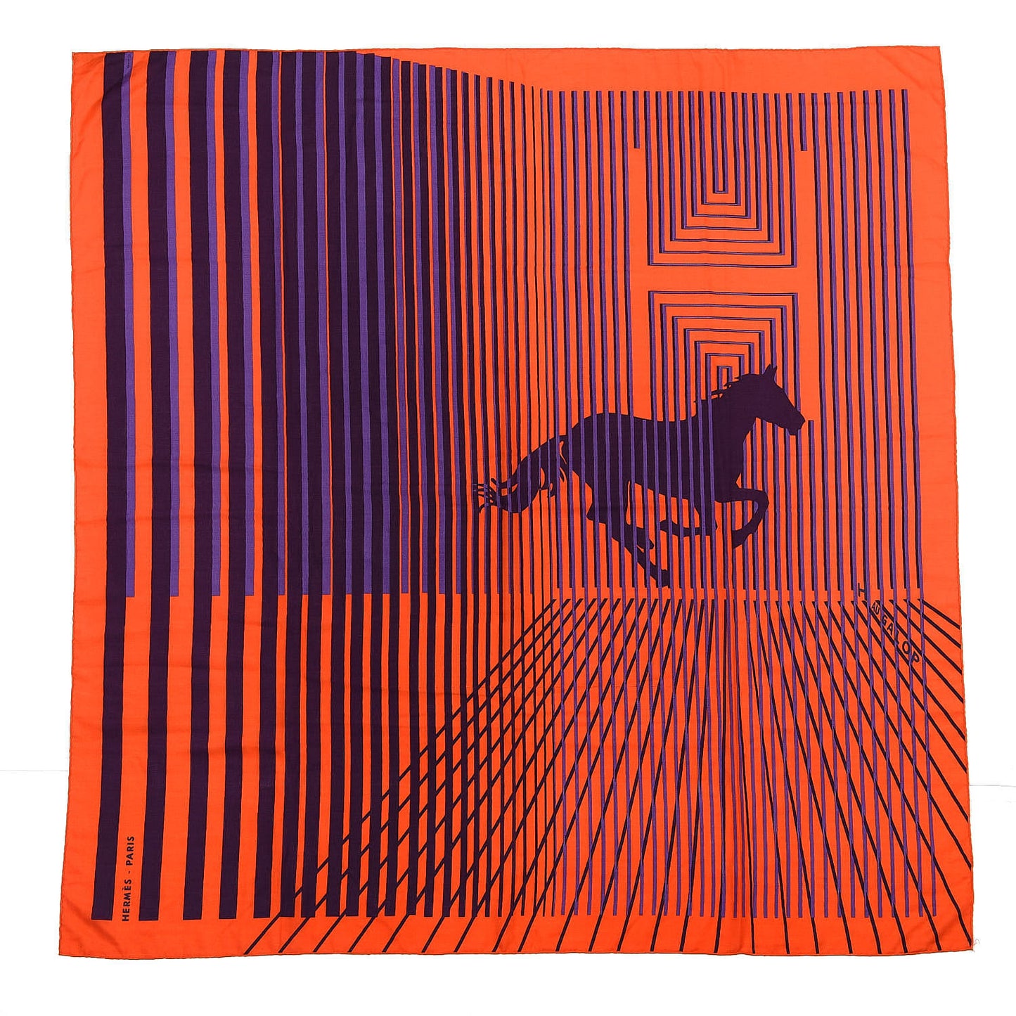 Cashmere Silk H Au Galop Shawl 140 Vermillon Violet
