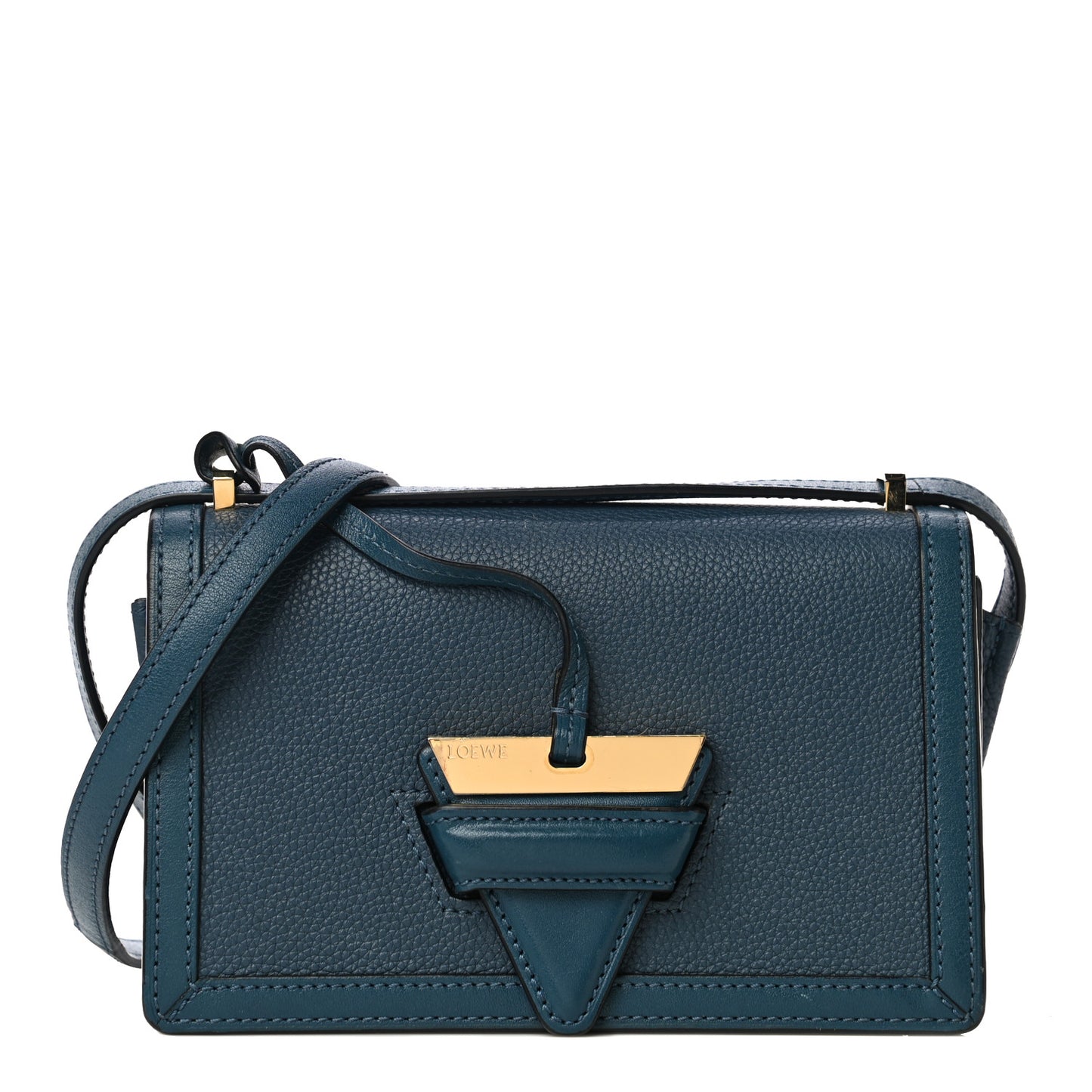 Calfskin Mini Barcelona Shoulder Bag Navy
