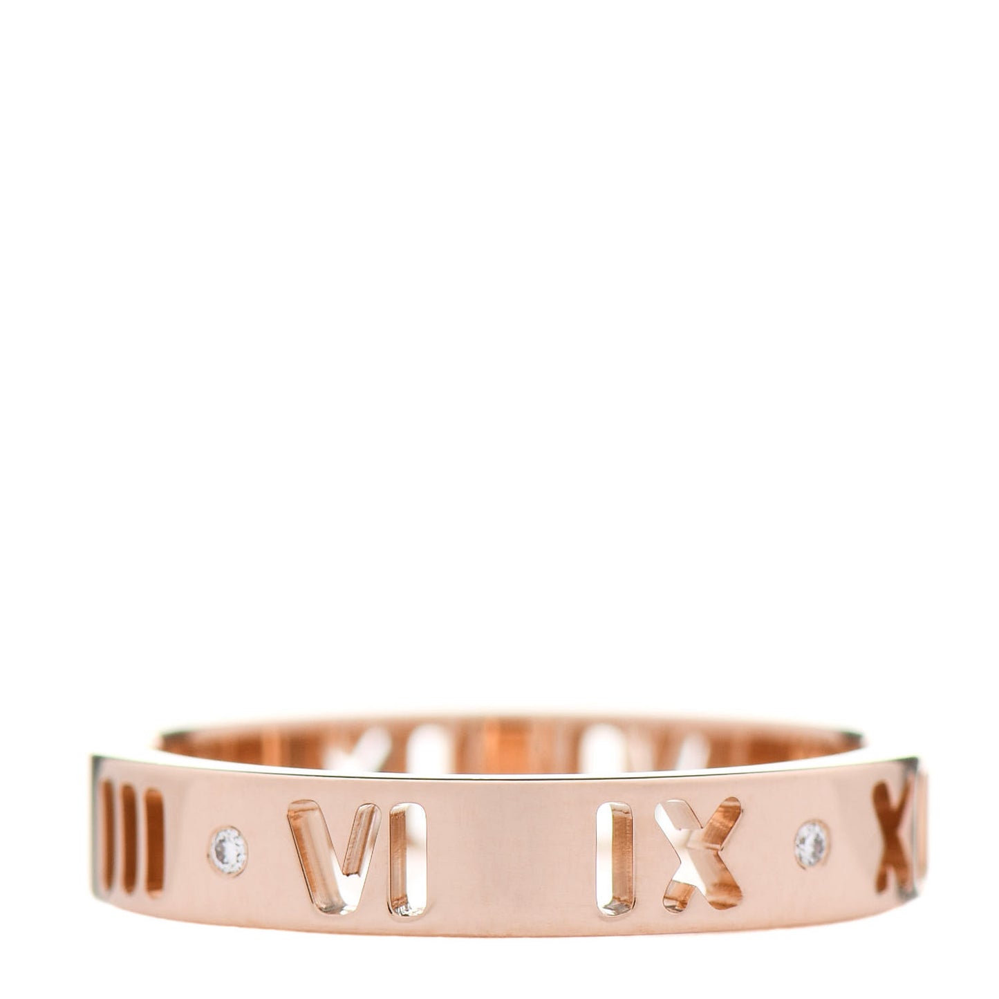 18K Rose Gold Diamond Atlas Pierced Ring 51 5.75