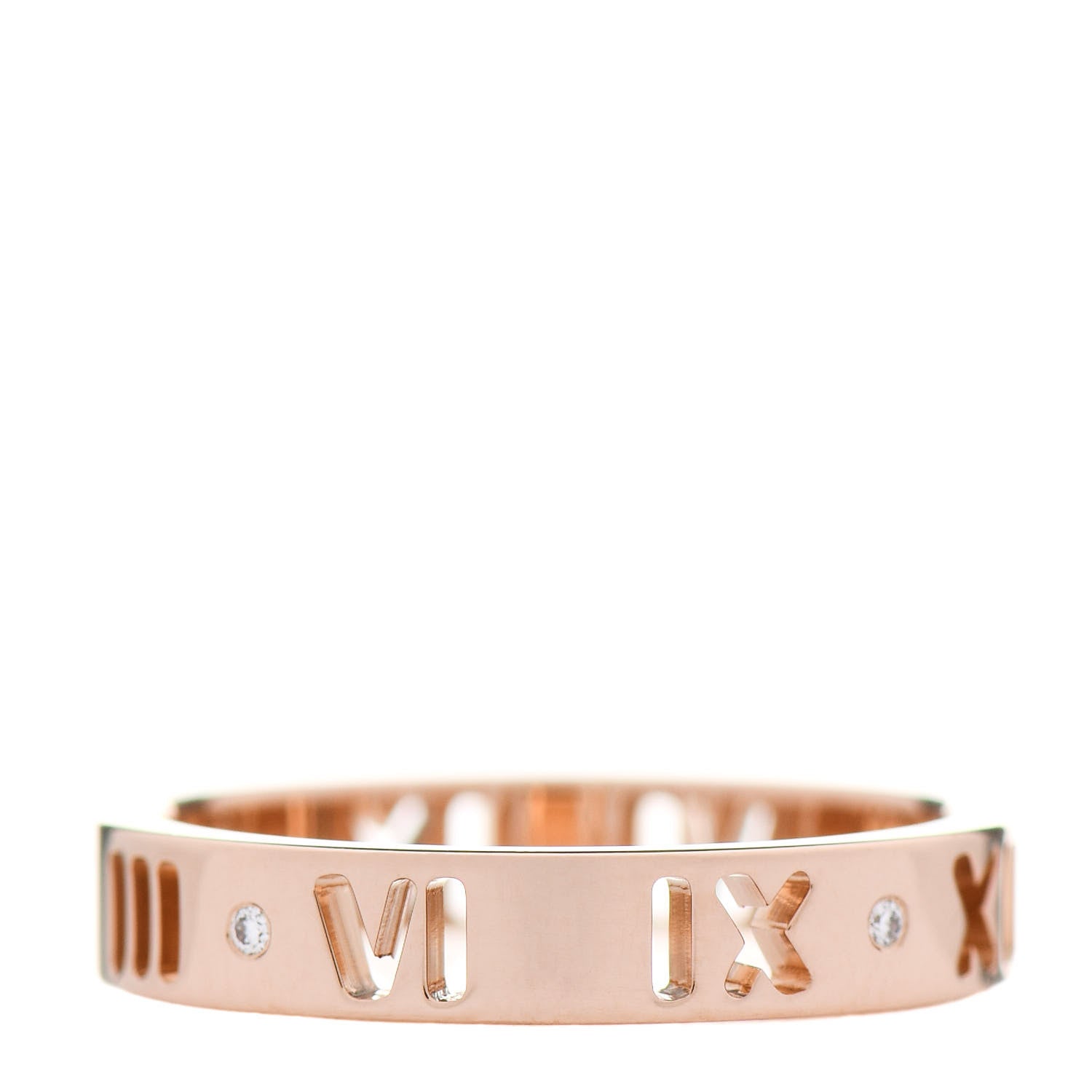 Tiffany 18K Rose Gold Diamond Atlas Pierced Ring 51 5.75 2 of 3