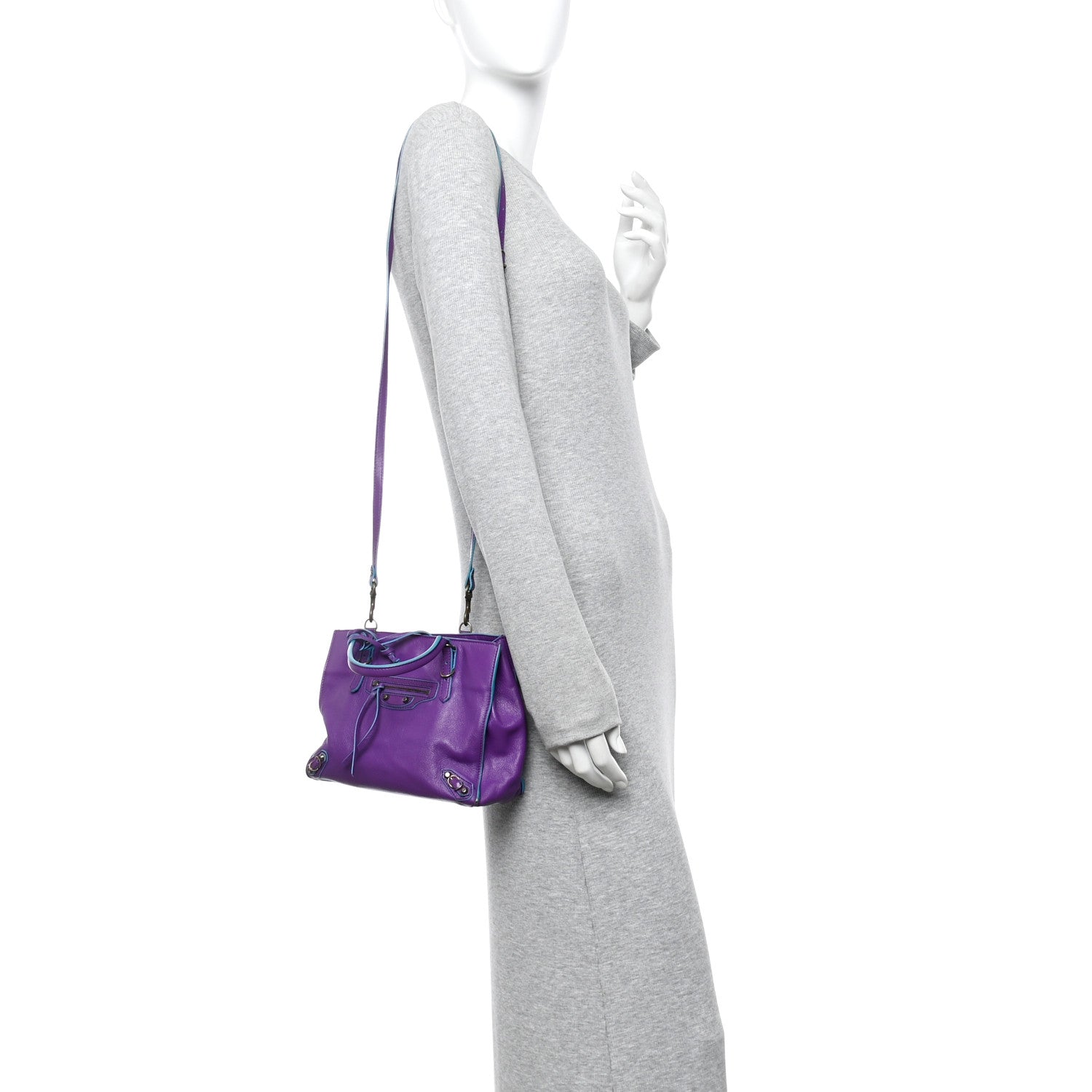Balenciaga Calfskin Papier Mini A4 Purple 2 of 9