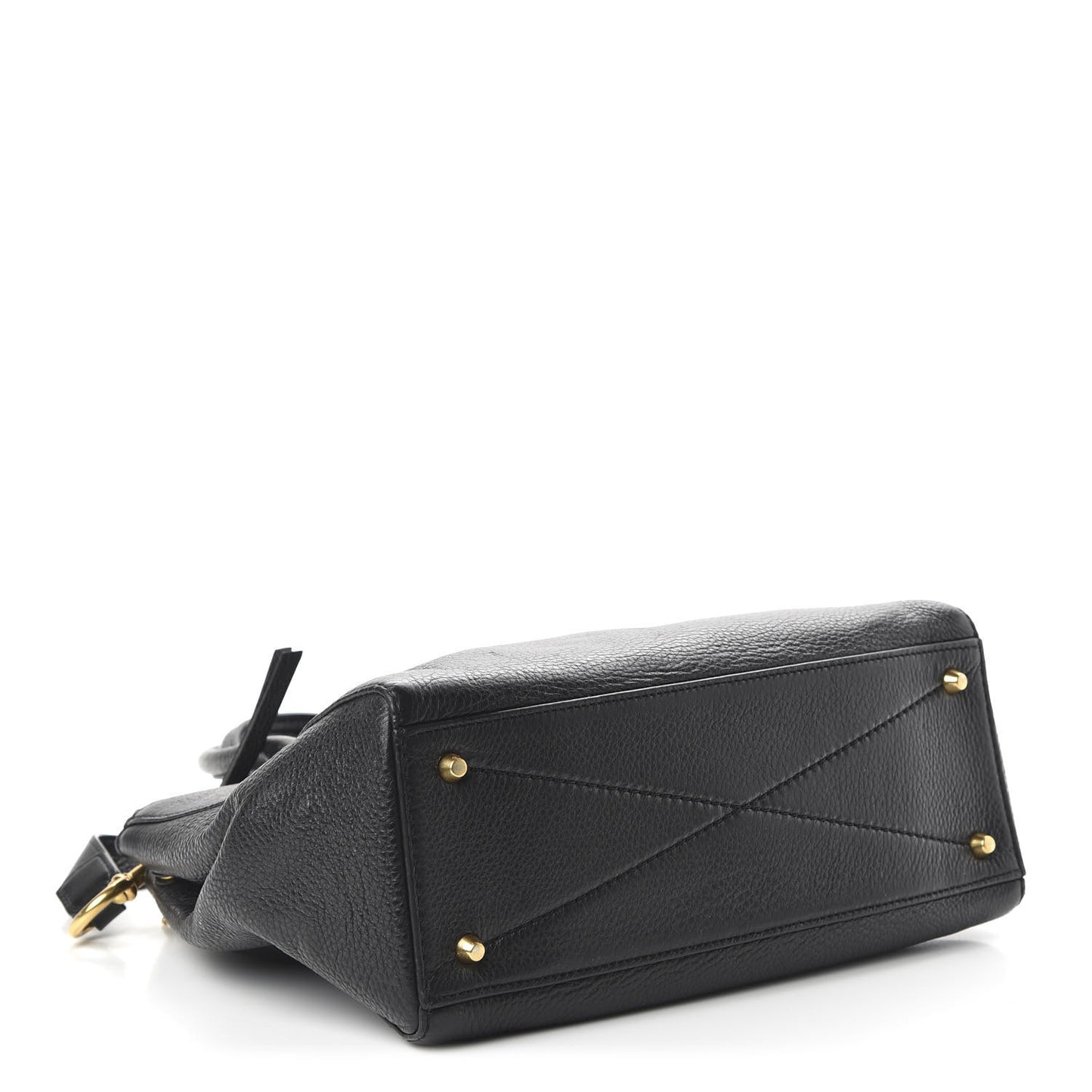 Textured Calfskin Medium Incognito Satchel Black