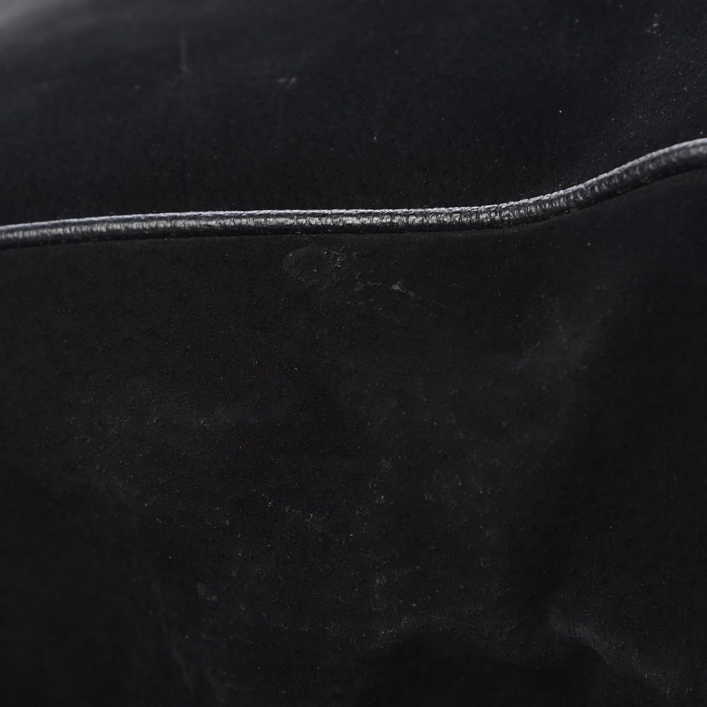 Suede Bamboo Top Handle Bag Black