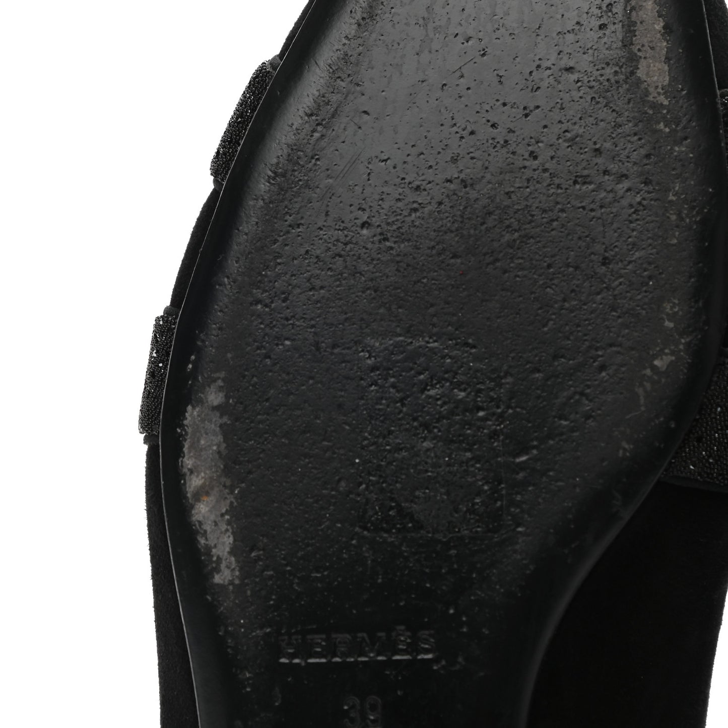 Satin Suede Goatskin Crystal Roxane Mules 39 Black