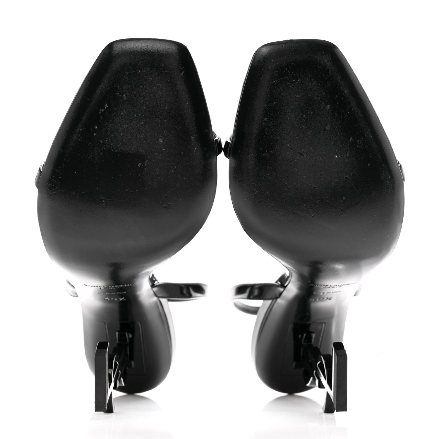 Saint Laurent Patent Calfskin Opyum 110 Sandals 40.5 Black 5 of 10