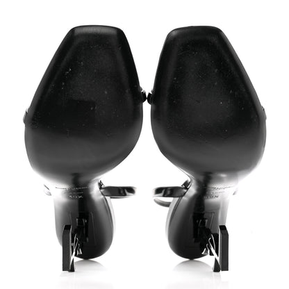 Saint Laurent Patent Calfskin Opyum 110 Sandals 40.5 Black 5 of 10