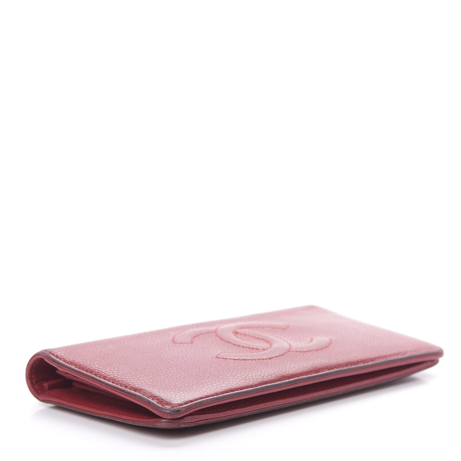 Chanel Caviar Timeless CC Yen Wallet Red 4 of 19