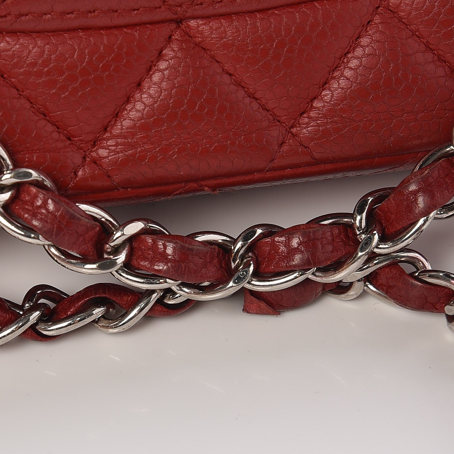 Chanel Caviar Quilted Medium Double Flap Red 17 of 17