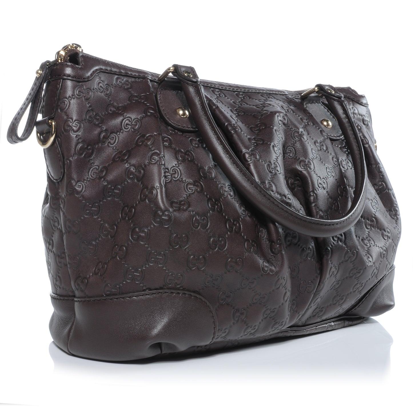 Guccissima Large Sukey Top Handle Bag Dark Brown
