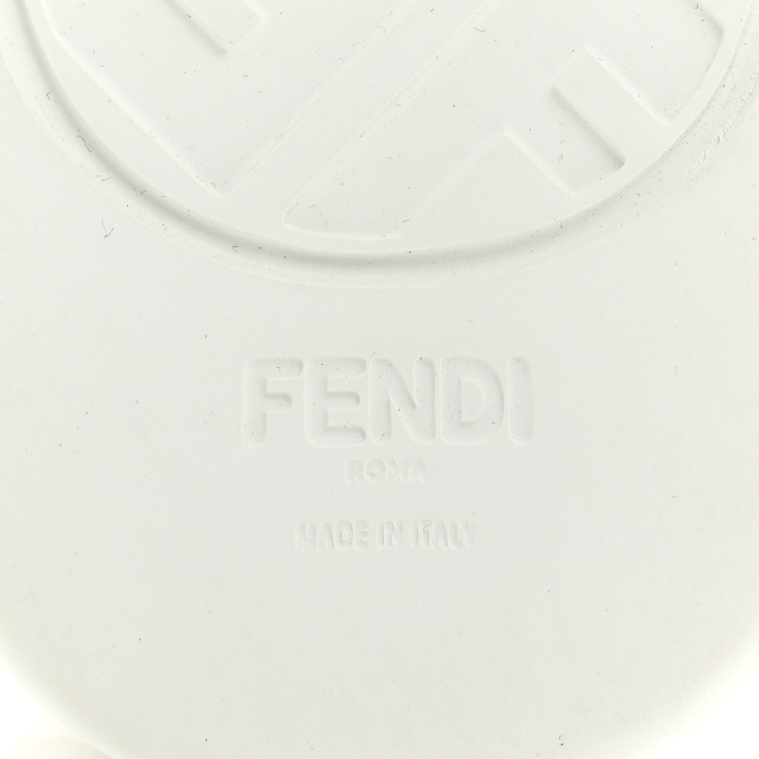 Fendi Nappa FF Embossed Rise Low Top Sneakers 36 White 8 of 9