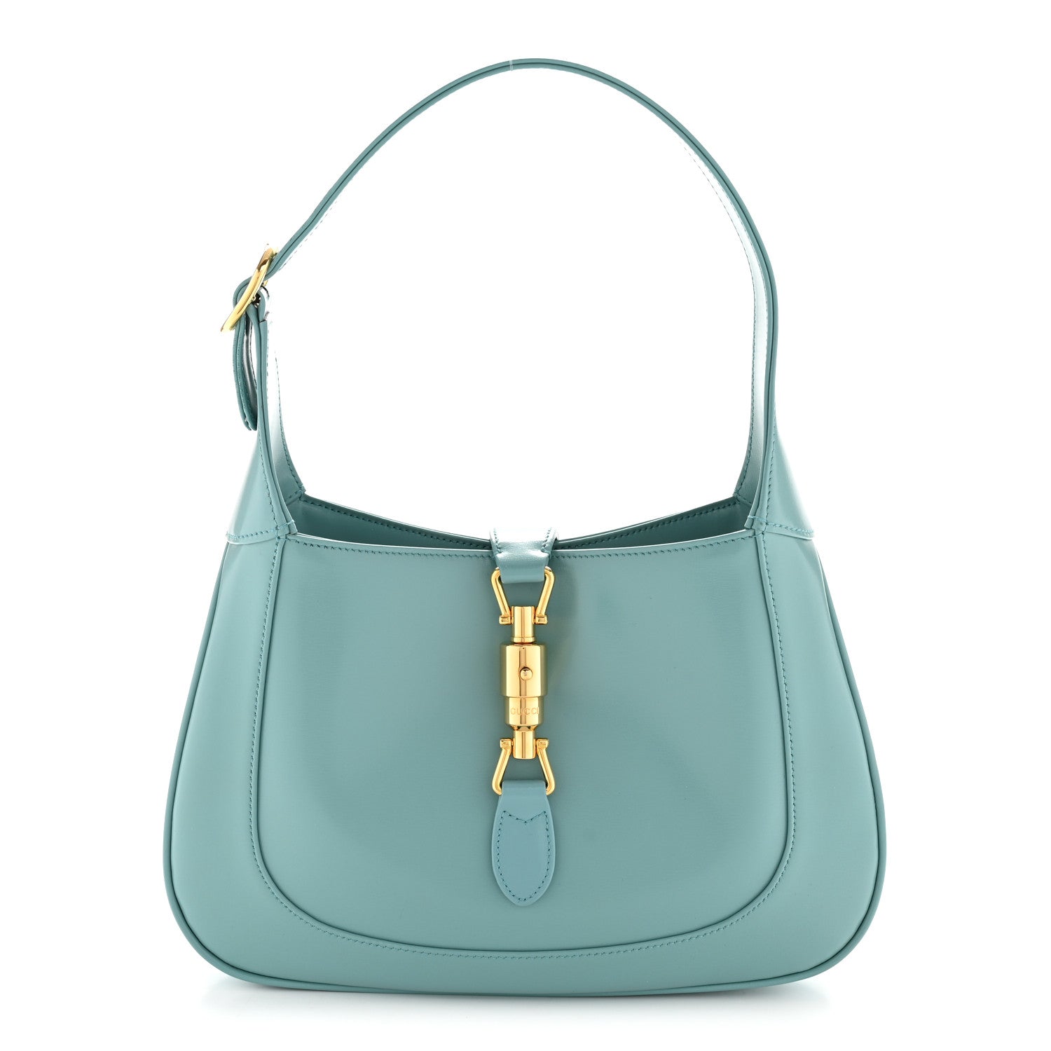 Gucci Boarded Dyana Lux Calfskin Small Jackie 1961 Hobo Dusty Azure 1 of 12