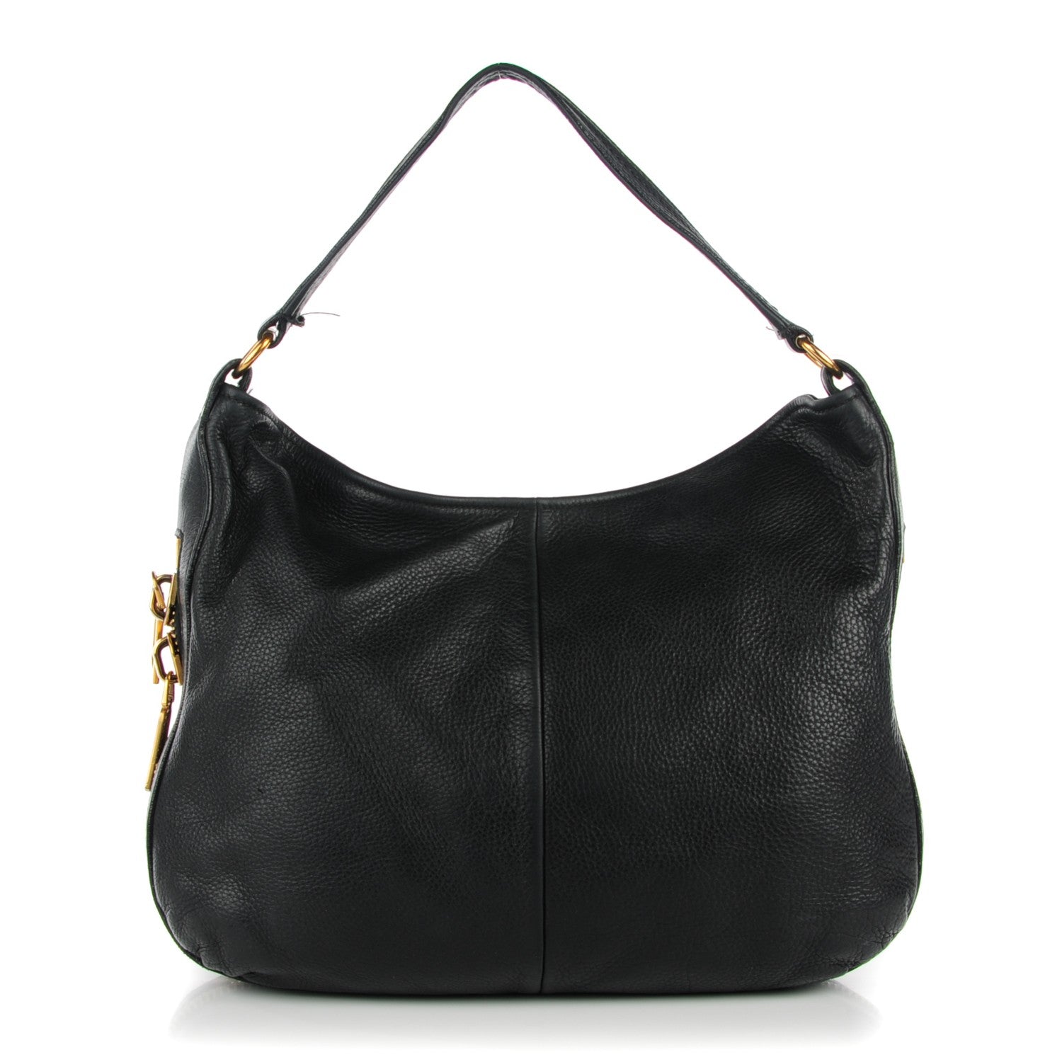 Saint Laurent Calfskin Zip Hobo Black 1 of 8